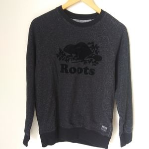 Roots charcoal black sweatshirt Size XS